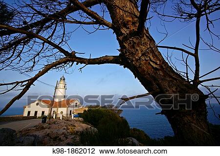 Spain, Balearic Islands, Mallorca, Capdepera, Lighthouse built in 1861 View Large Photo Image Stock Image - Spain, Balearic Islands, Mallorca, Capdepera, Lighthouse built in 1861. Fotosearch