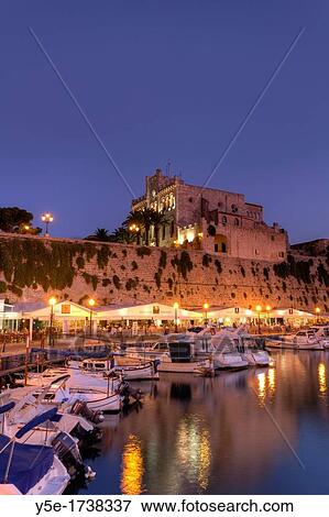 Spain, Balearic Islands, Menorca, Ciutadella, Historic Old Harbour and Old City centre View Large Photo Image Stock Photo - Spain, Balearic Islands, Menorca, Ciutadella, Historic Old Harbour and Old City centre. Fotosearch