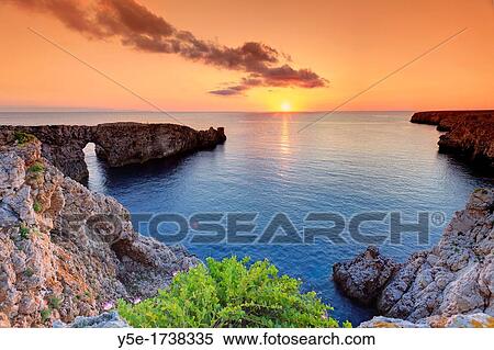Spain, Balearic Islands, Menorca Minorca, Pont d? en Gil View Large Photo Image Stock Photography - Spain, Balearic Islands, Menorca Minorca, Pont d? en Gil. Fotosearch