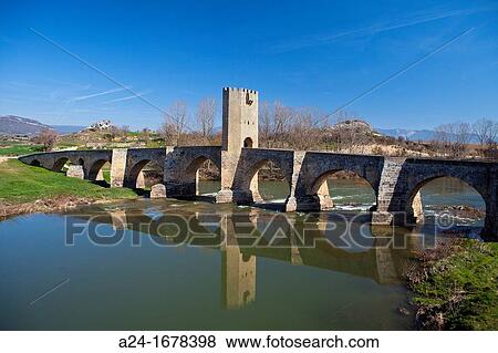 Spain, Burgos Province, Castilla Leon Region, Frias City, Medieval Bridge of Frias View Large Photo Image Stock Photo - Spain, Burgos Province, Castilla Leon Region, Frias City, Medieval Bridge of Frias. Fotosearch