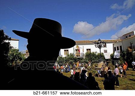 Stock Photo - Spain. Cadiz. Corpus Christi festival at Zahara de la Sierra.. Fotosearch