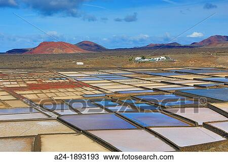 Spain, Canary Islands, Lanzarote Island, Janubio Saltworks View Large Photo Image Stock Image - Spain, Canary Islands, Lanzarote Island, Janubio Saltworks. Fotosearch