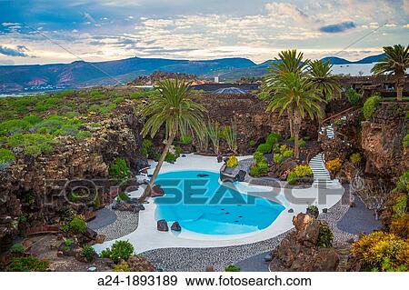 Spain, Canary Islands, Lanzarote Island, Jameos del Agua, the pool View Large Photo Image Stock Photo - Spain, Canary Islands, Lanzarote Island, Jameos del Agua, the pool. Fotosearch