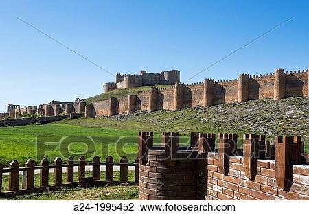Spain, Castilla Leon Community, Soria Province, Berlanga de Duero City, The Castle. View Large Photo Image Stock Image - Spain, Castilla Leon Community, Soria Province, Berlanga de Duero City, The Castle.. Fotosearch