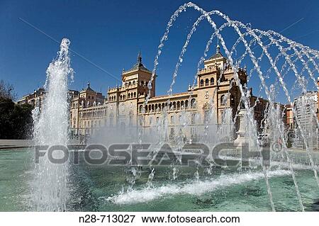 Spain, Castilla Leon, Valladolid, Plaza Zorrilla, Academia de Caballeria View Large Photo Image Stock Photo - Spain, Castilla Leon, Valladolid, Plaza Zorrilla, Academia de Caballeria. Fotosearch