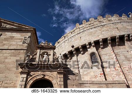 Spain, Castilla y Leon Region, Avila Province, Avila, Avila Cathedral View Large Photo Image Stock Photography - Spain, Castilla y Leon Region, Avila Province, Avila, Avila Cathedral. Fotosearch