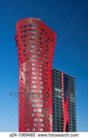 Spain, Catalonia, Barcelona, Porta Fira Building View Large Photo Image Stock Image - Spain, Catalonia, Barcelona, Porta Fira Building. Fotosearch