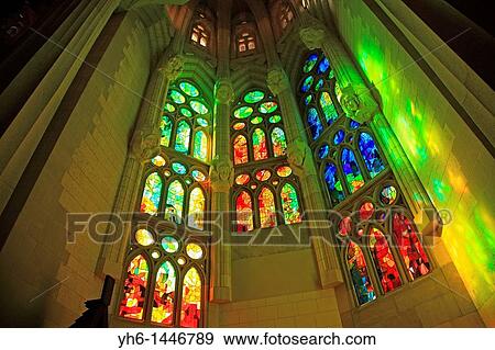 Spain, Catalonia, Barcelona, Sagrada familia Church, interior View Large Photo Image Stock Photo - Spain, Catalonia, Barcelona, Sagrada familia Church, interior. Fotosearch