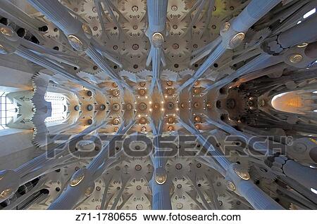 Spain, Catalonia, Barcelona, Sagrada Familia, basilica, interior, View Large Photo Image Stock Photography - Spain, Catalonia, Barcelona, Sagrada Familia, basilica, interior,. Fotosearch
