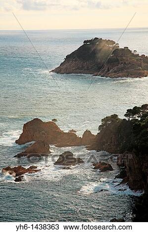Spain, Catalonia, Costa Brava, Tossa de Mar View Large Photo Image Stock Image - Spain, Catalonia, Costa Brava, Tossa de Mar. Fotosearch