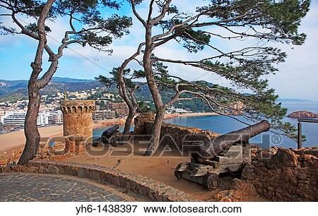 Spain, Catalonia, Costa Brava, Tossa de Mar View Large Photo Image Stock Photo - Spain, Catalonia, Costa Brava, Tossa de Mar. Fotosearch