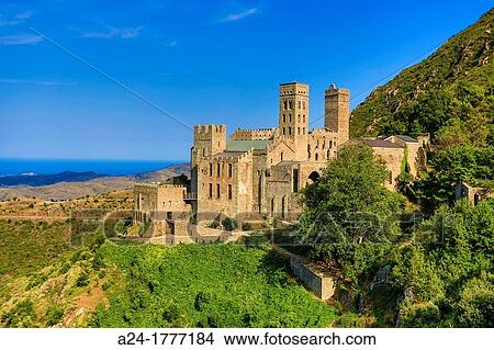 Spain, Catalonia, Girona Province, Costa Brava Coast, Sant Pere de Rodes Monastery Santiago trail View Large Photo Image Picture - Spain, Catalonia, Girona Province, Costa Brava Coast, Sant Pere de Rodes Monastery Santiago trail. Fotosearch