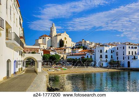 Spain, Catalonia, Girona Province, Costa Brava Coast, Cadaques City View Large Photo Image Stock Image - Spain, Catalonia, Girona Province, Costa Brava Coast, Cadaques City. Fotosearch