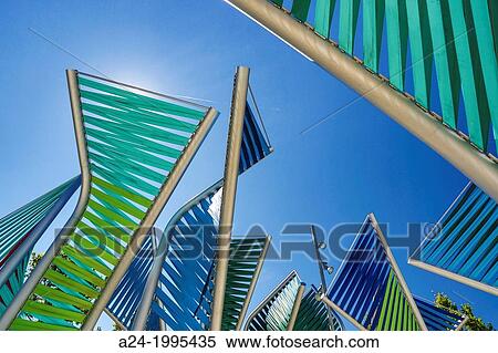 Spain, Catalunya, Barcelona City, near Forum Bldg. Street sculpture. View Large Photo Image Stock Photography - Spain, Catalunya, Barcelona City, near Forum Bldg. Street sculpture.. Fotosearch