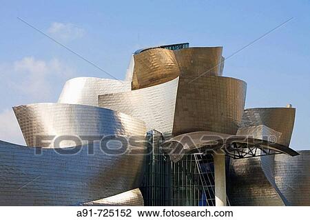 Spain, Euskadi, Biscaya, City of Bilbao, Guggenheim Museum built in 1997 by canadian architect Frank Gehry View Large Photo Image Stock Image - Spain, Euskadi, Biscaya, City of Bilbao, Guggenheim Museum built in 1997 by canadian architect Frank Gehry. Fotosearch