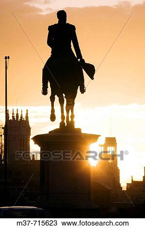 Spain. Madrid. Calle Alcal?. General Espartero statue. In the background Circulo de las Bellas Artes building/ Post central palace View Large Photo Image Stock Image - Spain. Madrid. Calle Alcal?. General Espartero statue. In the background Circulo de las Bellas Artes building/ Post central palace. Fotosearch