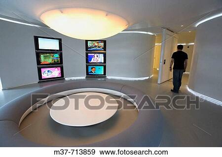 Spain. Madrid. Hotel Puerta de America. Seventh floor: Ron Arad architect View Large Photo Image Stock Photo - Spain. Madrid. Hotel Puerta de America. Seventh floor: Ron Arad architect. Fotosearch