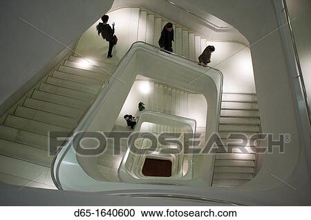 Spain, Madrid, Paseo del Prado Area, Caixa Forum, Herzog and de Meuron architects, interior, staircase View Large Photo Image Stock Image - Spain, Madrid, Paseo del Prado Area, Caixa Forum, Herzog and de Meuron architects, interior, staircase. Fotosearch