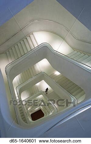 Spain, Madrid, Paseo del Prado Area, Caixa Forum, Herzog and de Meuron architects, interior, staircase View Large Photo Image Stock Image - Spain, Madrid, Paseo del Prado Area, Caixa Forum, Herzog and de Meuron architects, interior, staircase. Fotosearch