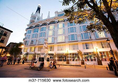 Stock Image - Spain. Madrid. Santa Ana square. Me Hotel. Fotosearch