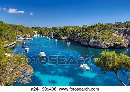 Spain, Mallorca Island, East Mallorca, Cala Figuera. View Large Photo Image Stock Photograph - Spain, Mallorca Island, East Mallorca, Cala Figuera.. Fotosearch