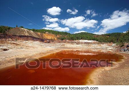 Spain, Spring 2011, Andalucia Region, Rio Tinto Mines, the Red river, Huelva Province. View Large Photo Image Stock Photo - Spain, Spring 2011, Andalucia Region, Rio Tinto Mines, the Red river, Huelva Province.. Fotosearch