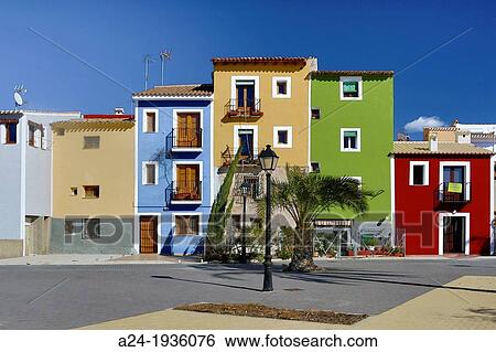 Spain, Valencia Region, Alicante Province, Villajoyosa City, Costa Blanca View Large Photo Image Stock Photograph - Spain, Valencia Region, Alicante Province, Villajoyosa City, Costa Blanca. Fotosearch