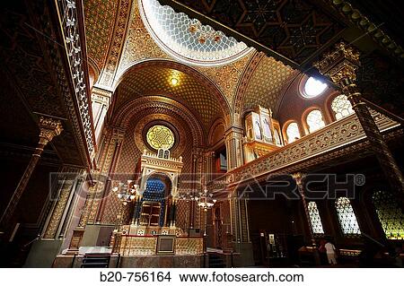 Spanish Synagogue, Josefov Jewish quarter, Prague, Czech Republic View Large Photo Image Picture - Spanish Synagogue, Josefov Jewish quarter, Prague, Czech Republic. Fotosearch