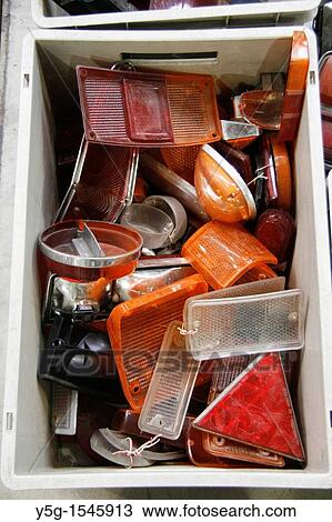 Stock Image - spare parts for sale at vintage car show event. Fotosearch