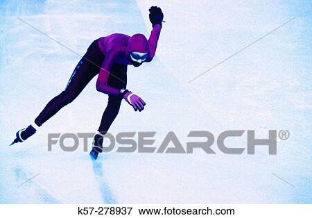 Stock Photo - Speed Skating. Fotosearch