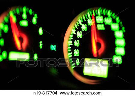 Speedometer, night road in rain View Large Photo Image Picture - Speedometer, night road in rain. Fotosearch