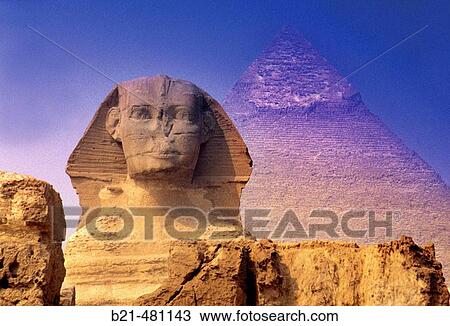 Sphinx and pyramide at Gizeh. Cairo. Egypt. View Large Photo Image Stock Image - Sphinx and pyramide at Gizeh. Cairo. Egypt.. Fotosearch