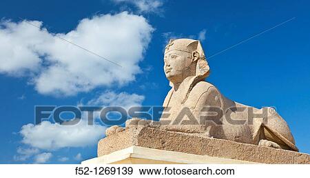 Sphinx of Heliopolis, Temple of Serapis, Column of Pompey, Karomous, City of Alexandria, Egypt, Mediterranean Sea View Large Photo Image Stock Photo - Sphinx of Heliopolis, Temple of Serapis, Column of Pompey, Karomous, City of Alexandria, Egypt, Mediterranean Sea. Fotosearch