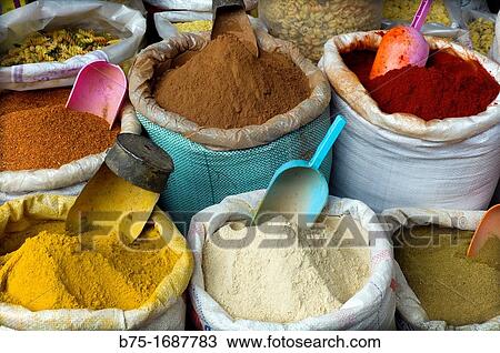 Spice market in the medina of Marrakech, Morocco View Large Photo Image Stock Image - Spice market in the medina of Marrakech, Morocco. Fotosearch