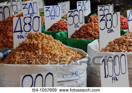 Stock Photo - Spicis on a Market in Bangkok Chinatown. Fotosearch