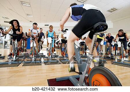 Spinning, training program for cardiovascular work and toning up in exercise bicycle. Real Club de Tenis de San SebastiBn, Gipuzkoa, Euskadi. View Large Photo Image Stock Image - Spinning, training program for cardiovascular work and toning up in exercise bicycle. Real Club de Tenis de San SebastiBn, Gipuzkoa, Euskadi.. Fotosearch