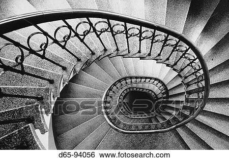 Stock Photograph - Spiral staircase, Helsinki. Finland. Fotosearch