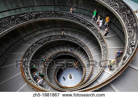 Spiral staircase in the Vatican museums Italian: Musei Vaticani View Large Photo Image Stock Photo - Spiral staircase in the Vatican museums Italian: Musei Vaticani. Fotosearch