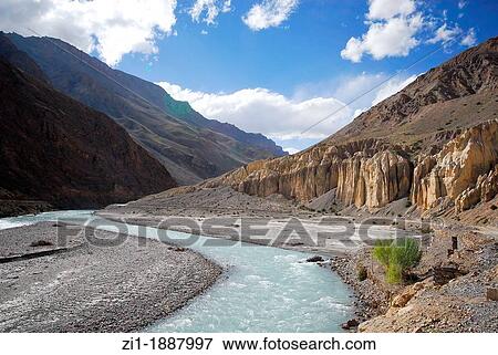 Spiti river in the north of India View Large Photo Image Stock Photo - Spiti river in the north of India. Fotosearch