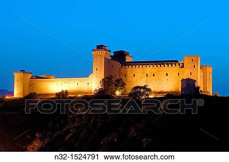 Spoleto, Albornoz Castle, Rocca Albornoz, Papal fortress, Umbria, Italy, Europe. View Large Photo Image Stock Image - Spoleto, Albornoz Castle, Rocca Albornoz, Papal fortress, Umbria, Italy, Europe.. Fotosearch