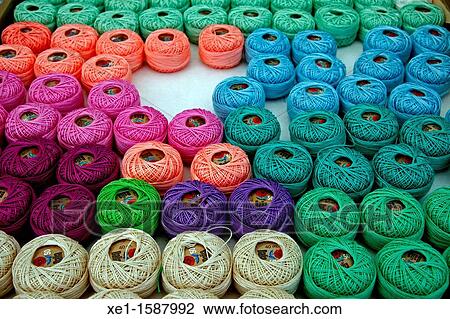 spools of colored thread, haberdashery. View Large Photo Image Stock Image - spools of colored thread, haberdashery.. Fotosearch