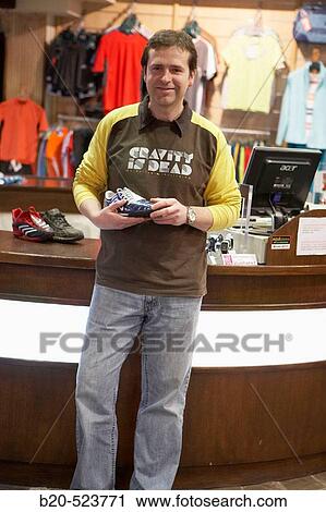 Stock Image - Sports clothing shop. Elgoibar, Gipuzkoa, Euskadi. Spain.. Fotosearch