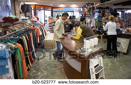 Sports clothing shop. Elgoibar, Gipuzkoa, Euskadi. Spain. View Large Photo Image Stock Photo - Sports clothing shop. Elgoibar, Gipuzkoa, Euskadi. Spain.. Fotosearch