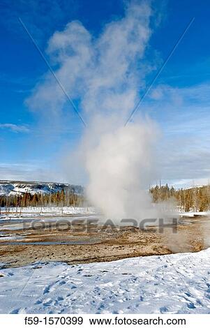 Spouter Geyser, Black Sand Basin, Winter, Yellowstone NP, WY View Large Photo Image Stock Photo - Spouter Geyser, Black Sand Basin, Winter, Yellowstone NP, WY. Fotosearch
