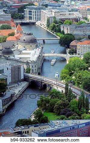 Spree river view from Fernsehturm (TV tower), Berlin, Germany View Large Photo Image Stock Image - Spree river view from Fernsehturm (TV tower), Berlin, Germany. Fotosearch