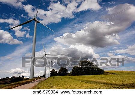 Picture - Spring between turbines. Fotosearch