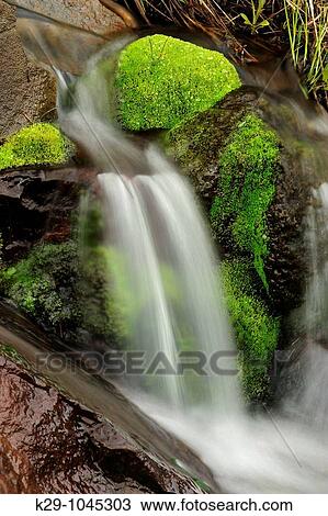 Stock Image - Spring cascade. Fotosearch