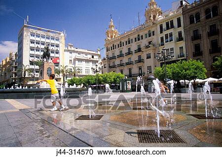 Square with fountains. C? rdoba. Spain View Large Photo Image Stock Image - Square with fountains. C? rdoba. Spain. Fotosearch