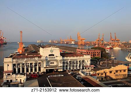 Sri Lanka; Colombo, harbour, Ports Authority Building,. View Large Photo Image Stock Image - Sri Lanka; Colombo, harbour, Ports Authority Building,.. Fotosearch