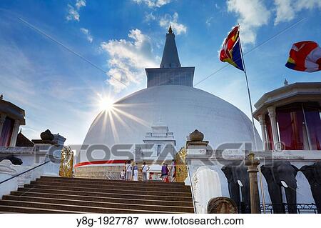 Sri Lanka - Ruwanveliseya Dagoba, Anuradhapura, historic capital of Sri Lanka, UNESCO World Heritage Site View Large Photo Image Stock Photo - Sri Lanka - Ruwanveliseya Dagoba, Anuradhapura, historic capital of Sri Lanka, UNESCO World Heritage Site. Fotosearch